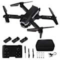 Miniatyrbilde 1 av 8: XT8 Mini Drone Aerial Photography RC FPV Drones 4K Dual Camera Multicolored Light Plane Toys Black Three Battery