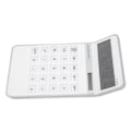Miniatyrbillede 4 af 8: Kalkulator Solcelledrevet Batteridrevet Transparent Store Taster LCD Display Kontor Kalkulator Hvid