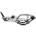 Miniatyrbilde 1 av 8: Metallrullebur med helrørsramme kroppschassis for Axial SCX10 1/10 RC beltebildeler