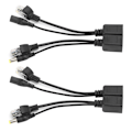 Miniatyrbilde 4 av 8: 2 par POE-splitter nettverkskamera strømforsyningsmodul separator overvåkingsutstyr 12V