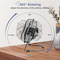 Miniatyrbillede 3 af 5: Usb Bordventilator 6 Tommer Skrivebords Lydløs Ventilator Luftcirkulator 2 Hastigheder 360 Rotation