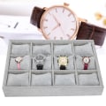 Miniatyrbilde 5 av 8: 12 Grids Watch Oppbevaringsboks Armbånd Veske Organizer Smykker Display Container med pute