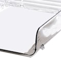 Miniatyrbillede 8 af 8: A4-papir opbevaringsboks stabelbar plast stor åbning enkelt lag skrivebordsfilarrangør til kontor transparent 26,5x33x7,5cm/10,4x13,0x3,0in