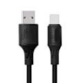 Miniatyrbild 2 av 3: Laddningssladd för mobiltelefon Svart Silikon Flexibel 1,2m Snabbladdning Stabil USB laddarkabel för IOS Transformer Smart Phone