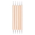 Miniatyrbillede 1 af 8: 5 stk. Tracing Stylus DIY Fremstilling Træhåndtag Rustfrit Stål Dobbelt Hoved Kuglespids Prægning Stylus til Kunstprojekter