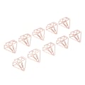 Miniatyrbillede 8 af 8: 100 stk roseguld papirclips Søde diamantformede multifunktionelle metal små planlægningsklips til studerende kontorleverandør papirvarer