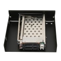 Miniatyrbillede 5 af 8: 2,5 tommer internt HDD-kabinet Dual Bay SATA II-grænseflade 7 mm til 9,5 mm harddisktykkelse HDD-mobilstativbur