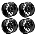 Pikkukuva 5 / 8: 4 kpl RC-pyörännapaa alumiiniseospyörännavan vanteet 52 mm Tamiya TT-01 1/10 RC-autolleMusta