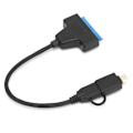 Pikkukuva 4 / 8: USB3.0 SATA -sovitin TypeC USB3.0 - SATA 7 15-nastainen helppokäyttöinen kaapeli ulkoisille 2,5 tuuman kiintolevyille tukee OTG:tä