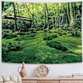Miniatyrbild 3 av 5: Green Forest Gobestry Vägghängande - 150 cm x 200 cm (60 x 80 tum) - 3D Print Tree Gobestry för sovrum