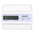 Miniatyrbillede 1 af 7: Digital 3-faset 4-leder 7P skinne elektrisk måler elektronisk kilowatt-time måler (30(100)A)-hvid-1 stk.