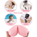 Miniatyrbild 5 av 5: 3-pack Dubbelsidig Silikon Kroppsskrubb Badborste för Djuprengöring, Exfoliering, Supermjuk Si