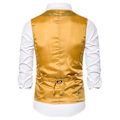 Miniatyrbillede 5 af 5: Moderne Sequin Casual Vest til Mænd L Guld