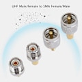 Miniatyrbillede 6 af 8: 4 sæt SMA til UHF adapter UHF han/hun til SMA hun/han RF koaksial adapter stik