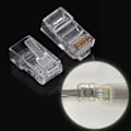 Miniatyrbillede 6 af 8: 100 STK/LOT Cat5 Cat5e netværksinternetstik RJ45 8P8C kabel Modulære stikhoveder