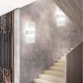 Miniatyrbillede 2 af 5: 2 stk. LED indendørs væglampe, 12W 6000K kold hvid akryl væglampe, moderne design dekorativ væglampe til stue, soveværelse, gang, badeværelse