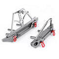 Pikkukuva 4 / 8: CNC-metalli RC-auton etu- ja takapuskuri vararenkaan pidikkeellä, sopii Axial SCX10 II:lle
