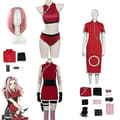 Shippuuden Haruno Sakura Cosplay Kostym Outfits Halloween Karnevalsdräkt A A S