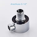 Miniatyrbillede 4 af 5: Rund Slangekobling Krom Væg Tilslutning Albue Universal 1/2\" Sand Kobling Bruse Væg Tilslutning til Håndbruser