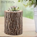 Miniatyrbild 6 av 8: Trä Timmer Hög Ljushållare Stativ Ljusstake Log Blomkruka Ornament Dekor (tre delar)