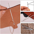 Pikkukuva 5 / 5: Set - 12 tylppä, kirjonta, suorat isot silmät (5,3 cm, 6 cm, 7 cm) kirkkaassa pullossa