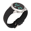 Miniatyrbillede 5 af 8: Digitalt vandtæt ur Multifunktionelt stilfuldt farveberøringsskærm Countdown Timer 12 24 timers sportsur Silver Shell Black Belt Small