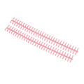 Miniatyrbilde 8 av 8: 10 stk løse blad bindingsrygg 30 hull kuttbar slitesterk PP plast 10mm bindingskam for studentkontor Rouge Pink