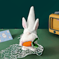 Miniatyrbild 4 av 5: Påskdekoration Tomte Plysch Påskhare Tomtar Påskhare Dockor Påskdekoration Rosa A