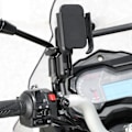 Miniatyrbilde 5 av 8: Sykkeltelefonholder i aluminiumlegering, roterbar, utendørs mobiltelefonstativ for motorsykkel, elsykkel, sykler uten lading, svart stativ