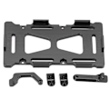 Miniatyrbilde 8 av 8: RC-batteriholder i aluminiumlegering, RC-batterimonteringsbrakett for Axial SCX24 AXI90081 AXI00001 AXI00002 1/24 RC-bil, svart