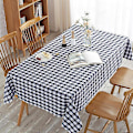 Miniatyrbild 1 av 4: Fläckbeständig och vattentät rutig bordsduk - Perfekt för picknick utomhus och semestermiddagar (6 storlekar, 5 färger) 100cm*150cm Blå