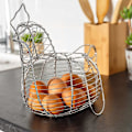 Miniatyrbilde 3 av 4: Eggkurv i metall Egg Krom eggkurv i metall