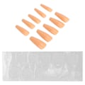Miniatyrbillede 6 af 8: 10 stk. rene farve fuld dækning falske negle kvinder piger elegant fashionabel falsk neglespids manicure værktøj N5354-02