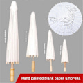 Miniatyrbillede 5 af 5: 8 stk. Papirparasol Bryllupsparaply Festfavor 60 cm Bambusparaplyer