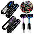 Miniatyrbild 1 av 5: 3PCS Professionell Dartset med Tungsten, Stålspets+Skaft+Vinge+Kropp & Förvaringsfodral -GSL FF Y ZD blå