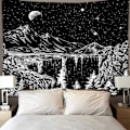 Miniatyrbillede 5 af 5: Stjernehimmel Vægtapet Vægtæppe Tapet Dekoration til Hjem Stue Soveværelse Kollegieværelse, 200x150cm