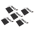 Miniatyrbilde 8 av 8: Kablet numerisk tastatur 18 taster Ergonomisk USB Plug and Play Stillegående tasting Mini numerisk tastatur for PC Laptop Desktop 5 stk.