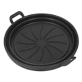 Miniatyrbillede 8 af 8: Foldbar Frituregryde Silikone Liner Fødevarekvalitet Høj Temperaturbestandig Rund Frituregryde Silikone Gryde Sort Diameter 19CM