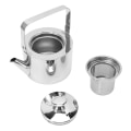 Miniatyrbilde 1 av 8: Rustfritt stål tekanne med sil tykknet metall fløytetekanne med ergonomisk håndtak for alle komfyrtopper små, 1L