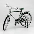 Miniatyrbillede 1 af 4: 1:10 Legering Klassisk Retro Cykel Model Ornament Grøn DameStyle
