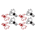 Miniatyrbillede 3 af 8: 100 stk. Binder Clips Krone Form Sort Rød Metal Jern Hollow Design Mini Sjov Binder Clips til Dokumenter Billetter