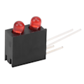Miniatyrbilde 8 av 8: 100 stk 3 mm lysholder Dobbelt hull LED-diodelampe med sokkel Industrielt indikatortilbehør Rødt lys