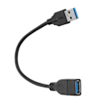 Miniatyrbillede 1 af 8: 0,33 m/1,1 fod USB-A 3.0 til USB-A 3.0 forlængeradapterledning han til hun forlængerkabel