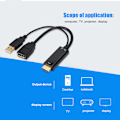 Miniatyrbilde 8 av 8: 4K 10MB/S multifunksjons HD-skjerm HDMI til DP-konverteradapterkabel