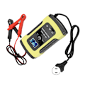 Miniatyrbild 3 av 8: 12V 6A automatisk digital LCD-skärmbilsbatteriladdare universell för motorcykelbil 4‑100Ah 100‑240VUS-kontakt