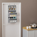 Miniatyrbillede 3 af 5: Dørhængende Organizer med 5 Store Lommer med Vindue og 2 PVC Lommer, Multifunktionel, til Dør, Badeværelse, Soveværelse, Stue (Grå)