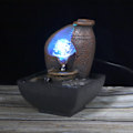 Miniatyrbillede 4 af 8: Skrivebordsfontæne Flydende Vand Dekoration Ornament med LED Lys Dekor til Hjem GårdhaveEU Stik 220V