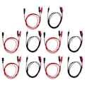 Miniatyrbillede 1 af 8: 5 sæt Alligator Clip til DC Adapter Kabel Stabil Dual Alligator Clip til DC han hun-forbindelseskabel 3,3 fod