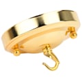 Miniatyrbillede 7 af 8: 2 STK Jernlysekrone Hængende Plade Krog Loftslys Baldakin Dekoration DIY Fitting Accessory Guld