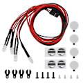 Pikkukuva 2 / 8: LED-kattokattotelineen valot pyöreä lampunvarjostin sopii Traxxas Trx4/SCX10 II 90046 90047 1/10 RC-autoon4LED